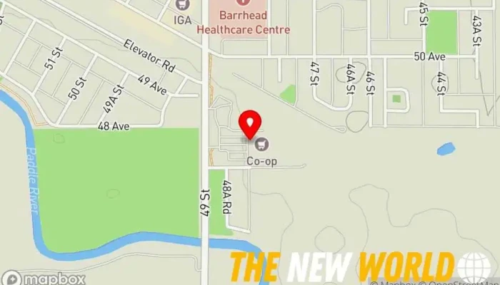 map of Co-op Food Store Grocery store in Barrhead