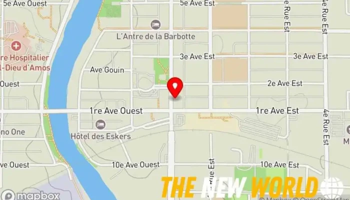 map of Cossette Poulin Lacroix Cotnoir Boudreau Bookkeeping service in Amos