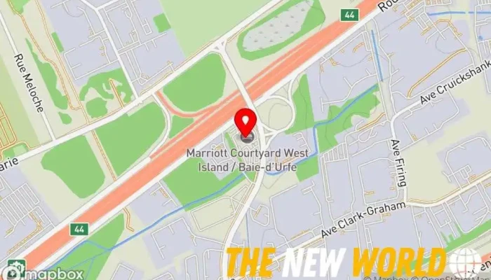 map of Courtyard Montreal West Island/Baie D’Urfe Hotel, Meeting planning service in Baie-D'Urfe