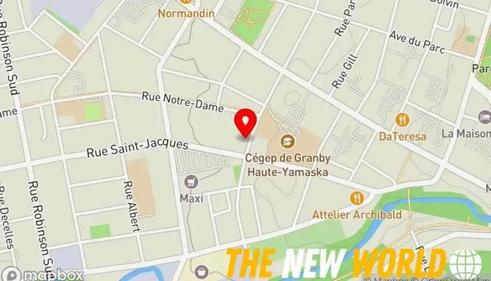 map of Daniel Bergeron Consultant inc Machinery parts manufacturer in Granby