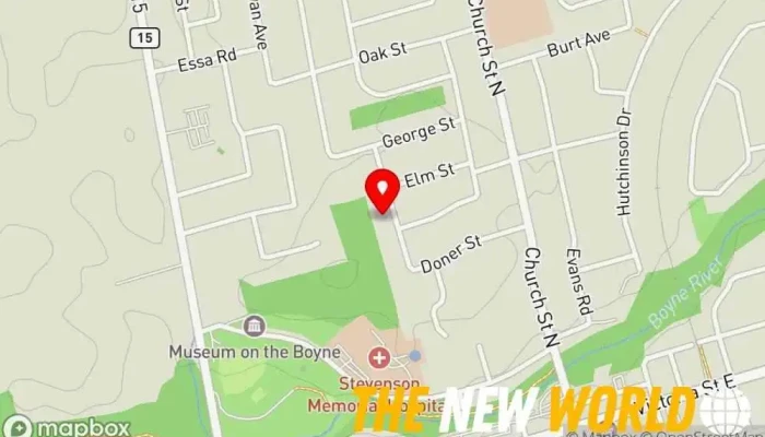 map of Dr. Shawna Clark, ND, R.TCMP, R.Ac Naturopathic practitioner, Acupuncture clinic, Alternative medicine practitioner, Health consultant, Holistic medicine practitioner in Alliston