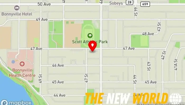 map of Extendicare/Bonnyville Retirement home in Bonnyville