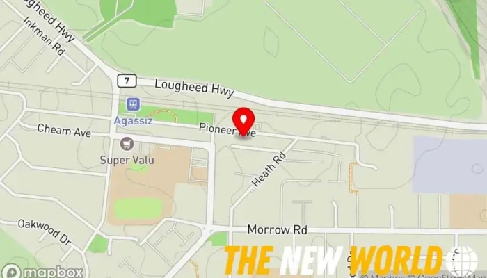 map of Fraser Valley Fitness Gym in Agassiz