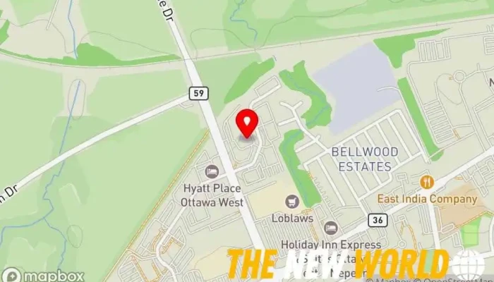 map of Front End Strategies Ltd. Aviation consultant, Business development service in Nepean