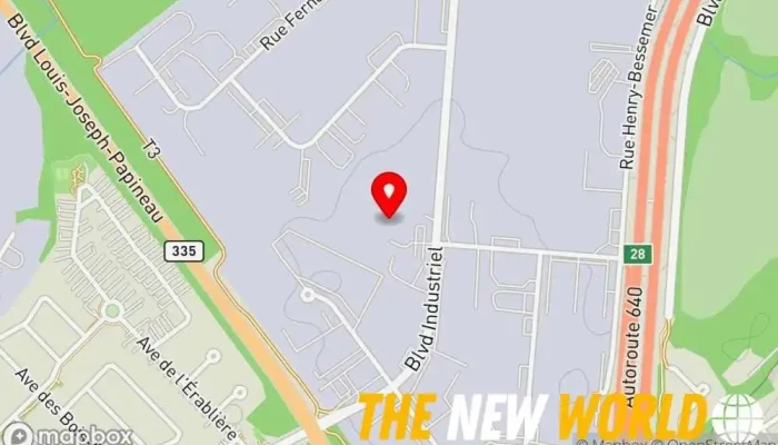 map of Golden International Trucking company, Moving and storage service in Bois-des-Filion