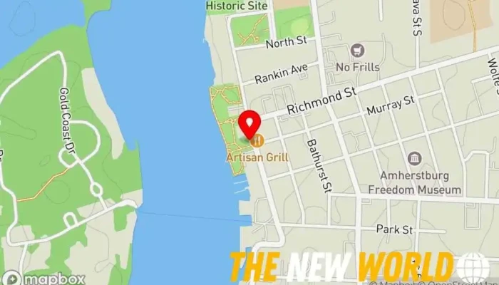map of Gordon House ~ Amherstburg Tourism & Culture Department Tourist information center in Amherstburg