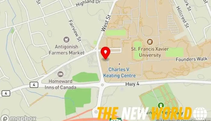 map of Governors Hall University in Antigonish