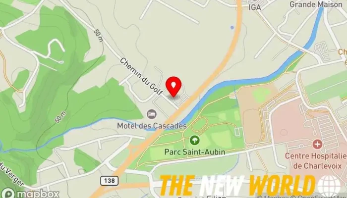 map of Hôtel Baie-Saint-Paul Hotel, Banquet hall, Bed & breakfast, Group accommodation, Indoor lodging, Lodging, Restaurant in Baie-Saint-Paul