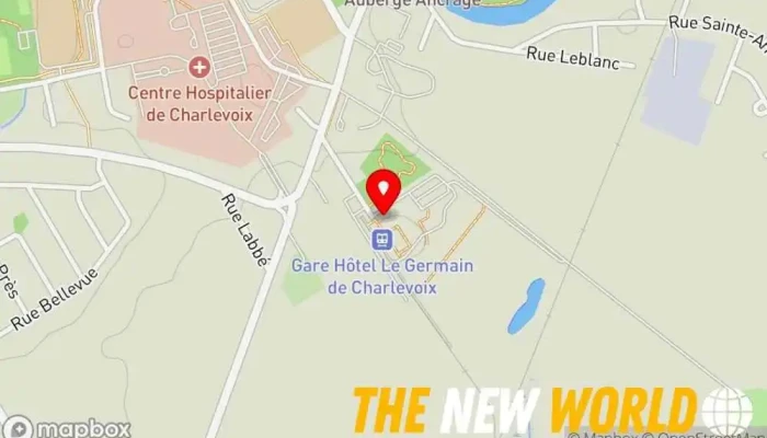 map of Hôtel & Spa Le Germain Charlevoix Hotel, Breakfast restaurant, Wellness hotel in Baie-Saint-Paul