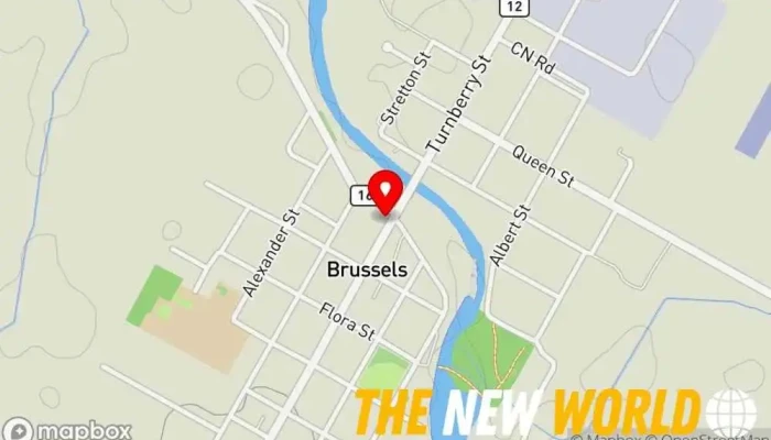 map of Huron County Library - Brussels Branch Public library in Brussels