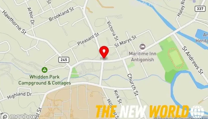 map of iA Private Wealth Financial planner, Financial institution, Investment company, Investment service, Life insurance agency in Antigonish