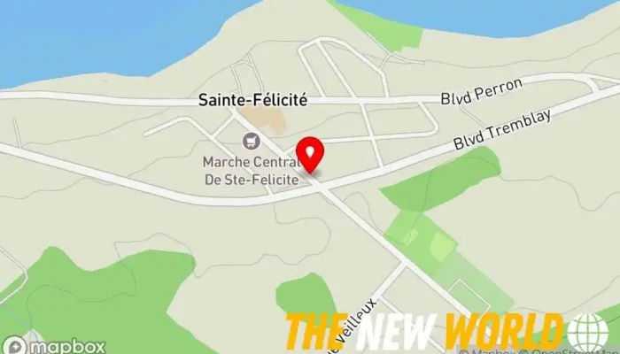 map of Informatique En1Clic Computer support and services in Sainte-Félicité