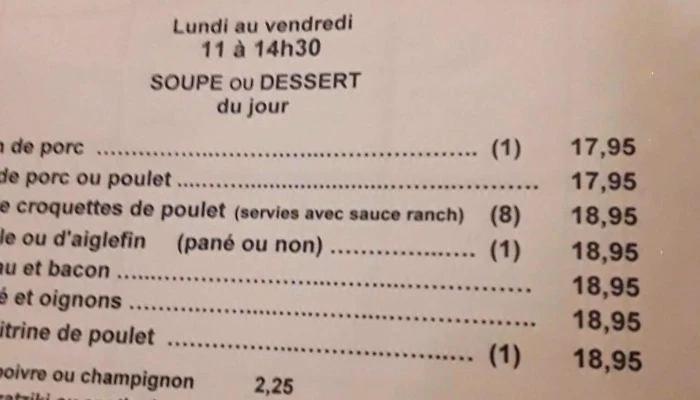 Joccivano -  Menu - Amos