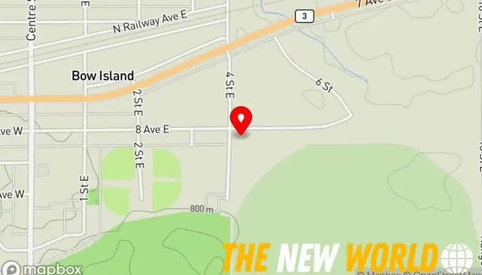 map of Johnson & Gutfriend Welding & Machining Ltd Welder, Hydraulic equipment supplier, Machine shop, Oilfield in Bow Island