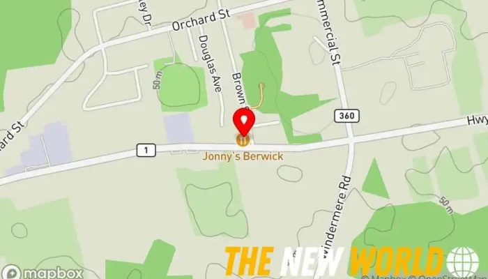 map of Jonnys Cookhouse and Ice Cream Shop Takeout restaurant in Berwick