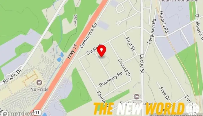 map of Launch Your Site Website designer, Commercial printer, Custom label printer, Graphic designer, Marketing consultant, Media company in Orillia