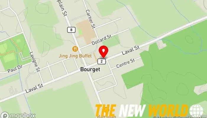 map of Le partage de Bourget Thrift store in Bourget
