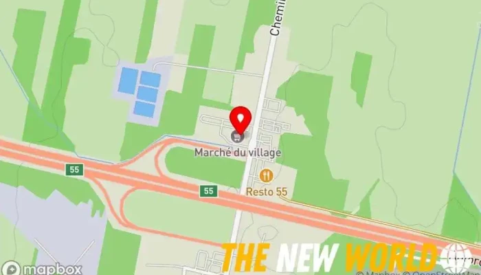 map of Marché Du Village - Marché d'Alimentation & Bières de Microbrasserie Grocery store, Bakery, Beer store, Butcher shop, Car wash, Food court, Gas station, Greengrocer, Liquor store, Pizza takeaway, Supermarket in Ange-Gardien