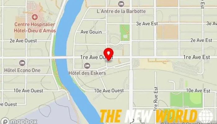 map of Mariane Michaud, notaire inc. Notary public in Amos