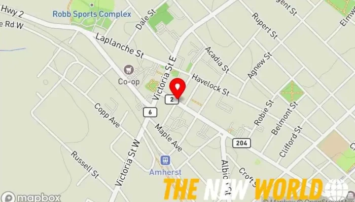 map of Maritime Tartan Company and East Coast Lifestyle Retailer Gift shop, Fashion designer in Amherst
