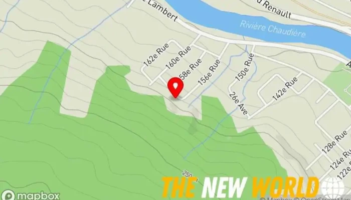 map of Maxime Poulin Construction company in Beauceville
