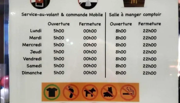 Mcdonalds Menu - Ange-gardien