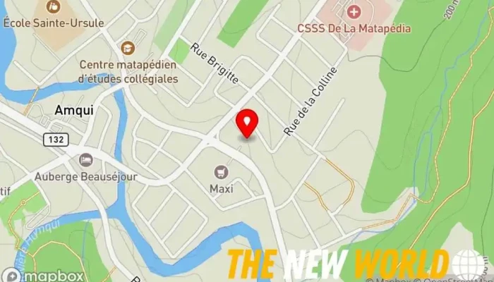 map of Metro Amqui Supermarket, Caterer, Grocery delivery service in Amqui