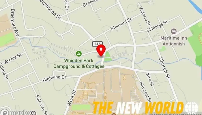 map of Mindhous Wellness Psychotherapist, Counselor, Medical clinic, Mental health clinic, Mental health service, Social worker in Antigonish
