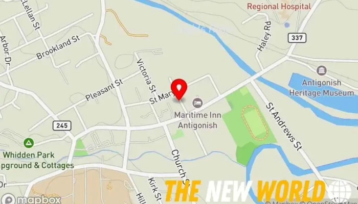 map of Morrow Coline Law Office General practice attorney in Antigonish