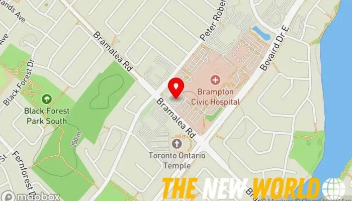 map of Native Immigration Immigration attorney in Brampton