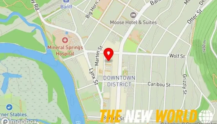 map of Niagara Falls Canadian Co Co Tours Travel agency in Banff
