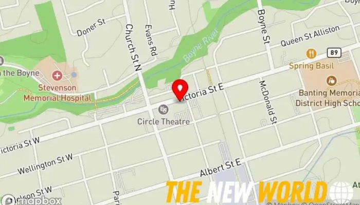 map of Nottawasaga Futures Business development service in Alliston