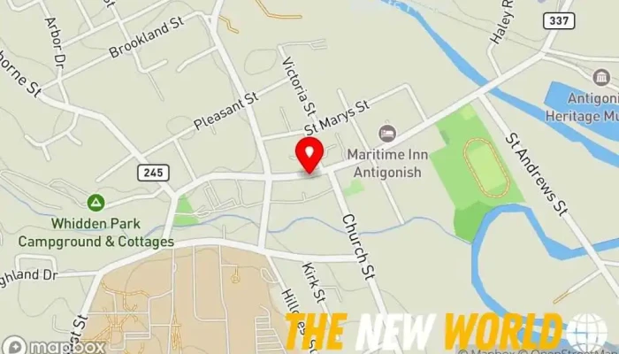map of Nova Scotia Community Svc City government office in Antigonish