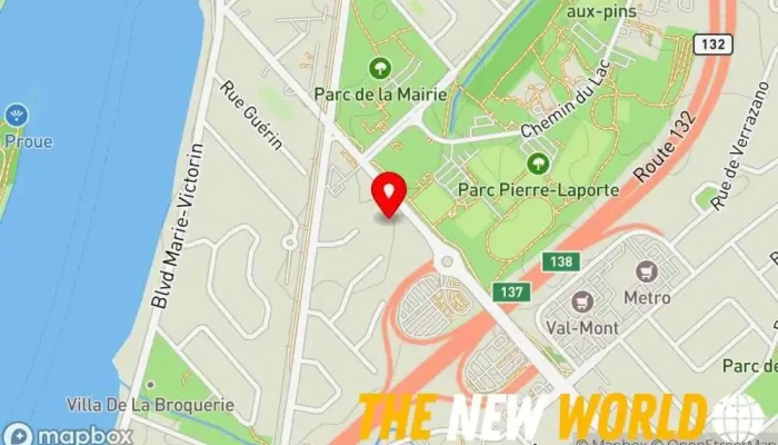 map of Omnivox Technologies Software company in Boucherville