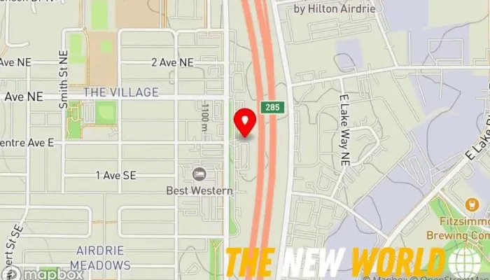 map of Padgett Airdrie Accountant in Airdrie