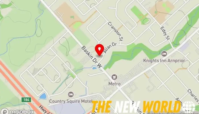 map of Peter W Rutland Professional Corp Law firm in Arnprior