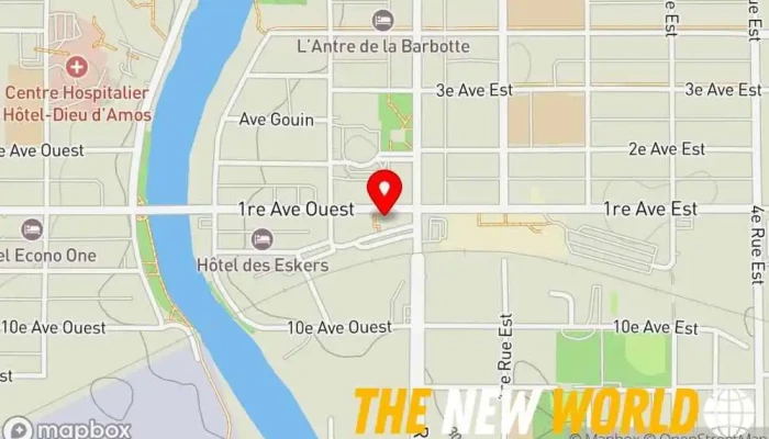 map of PME Inter Notaires Abitibi Inc Notary public in Amos