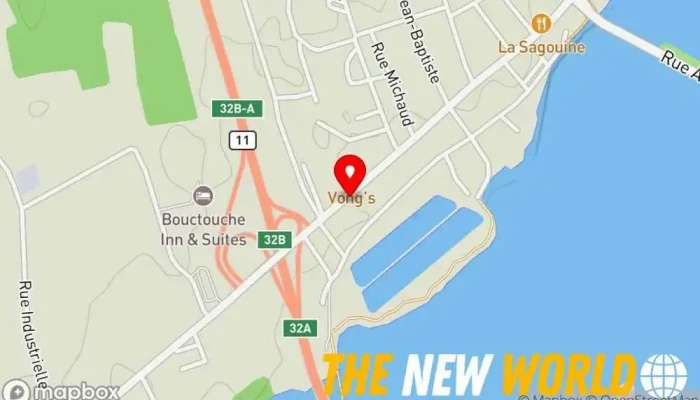 map of Ponzi's Restaurant & Fish Market Restaurant, Seafood restaurant in Bouctouche