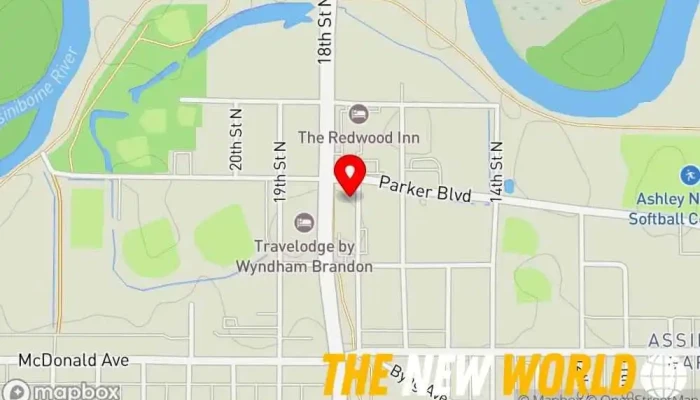 map of Prairie IT Services Ltd. Computer support and services in Brandon