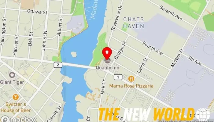 map of Quality Inn Hotel in Arnprior