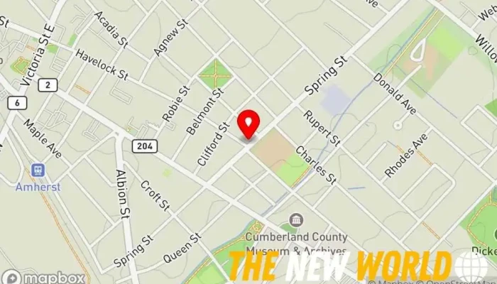 map of Raytech Services Ltd Electrician in Amherst
