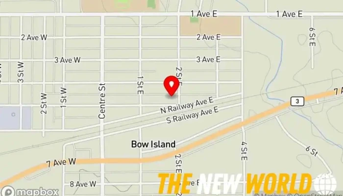 map of Red Man Mechanical Inc Heating contractor, Plumber in Bow Island