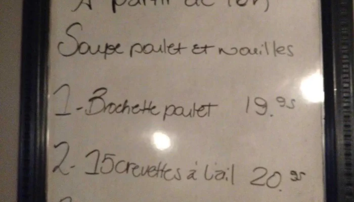 Restaurant Lapero Menu - Val-des-sources