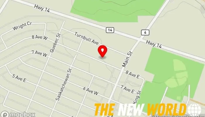 map of Royal Canadian Mounted Police (RCMP) Federal police in Biggar