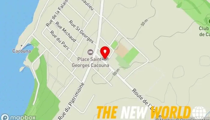 map of Salle municipale City government office in Cacouna