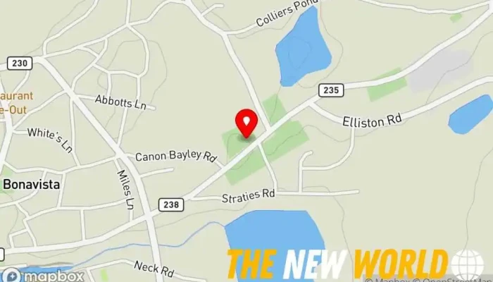 map of Salvation Army Cemetery Cemetery in Bonavista