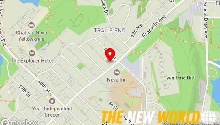 map of Salvation Army NWT Resource Centre Social services organization in Yellowknife