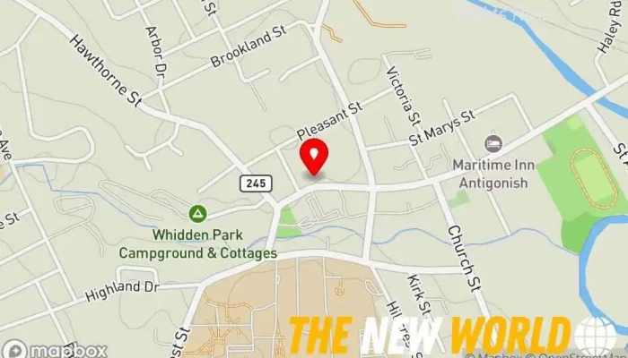 map of Sears Mark Chartered Accountant Certified public accountant in Antigonish