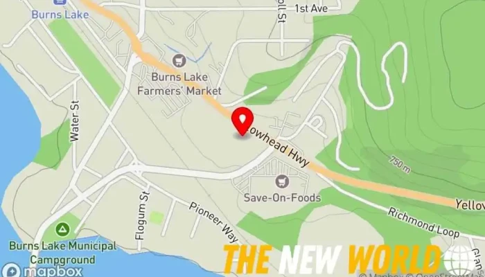 map of Service BC Centre Burns Lake Government office in Burns Lake