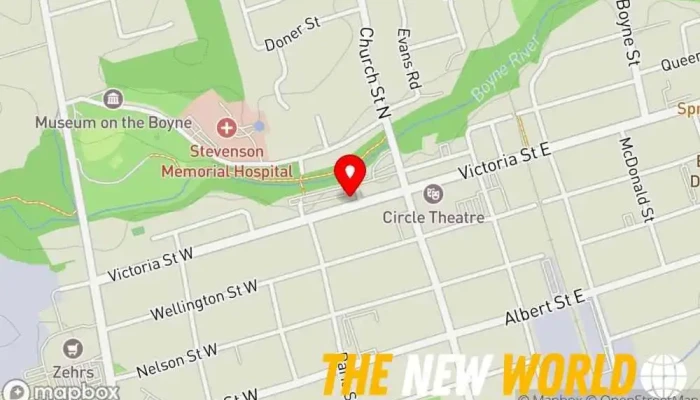 map of Shawna N. Downey Professional Corporation Family law attorney, Divorce lawyer, Estate planning attorney, Notary public, Paralegal services provider in Alliston